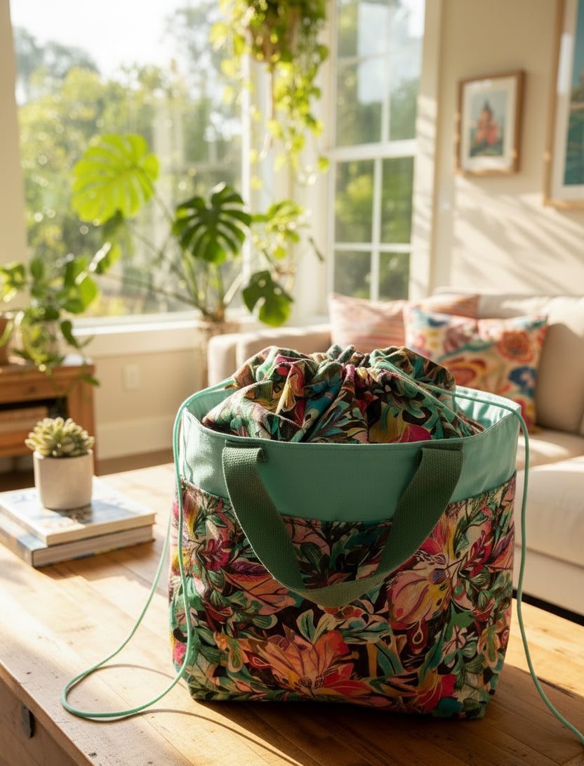 Crafters Carry-All Tote Bag Floral
