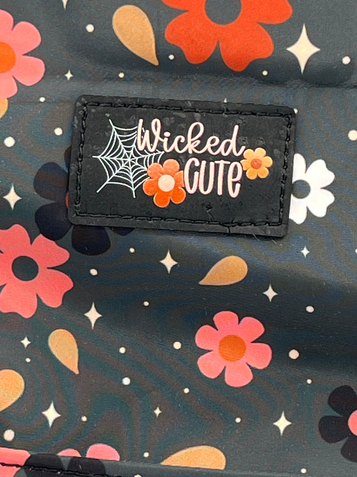 Compact Fold Over Crossbody — Dark Floral, Lightweight, Everyday Ready