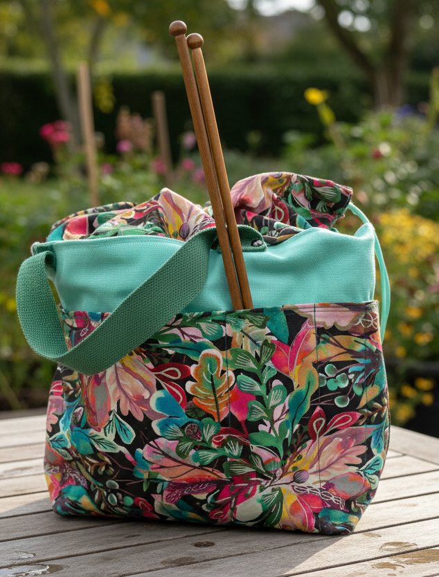 Crafters Carry-All Tote Bag Floral