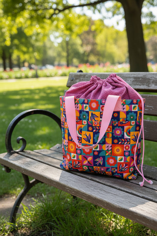 Crafters Carry-All Tote Bag Grid