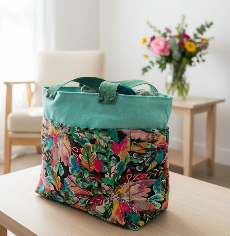 Crafters Carry-All Tote Bag Floral