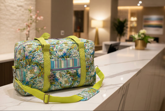 Quilted Weekend Travel Bag Limelight