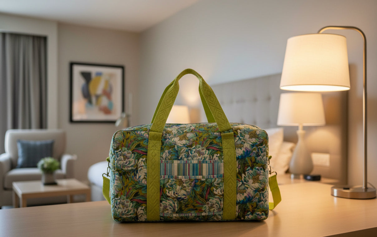 Quilted Weekend Travel Bag Limelight