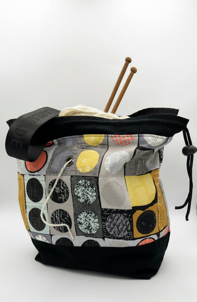 Versatile Large Drawstring Project Bag for Effortless Creativity On-the-Go