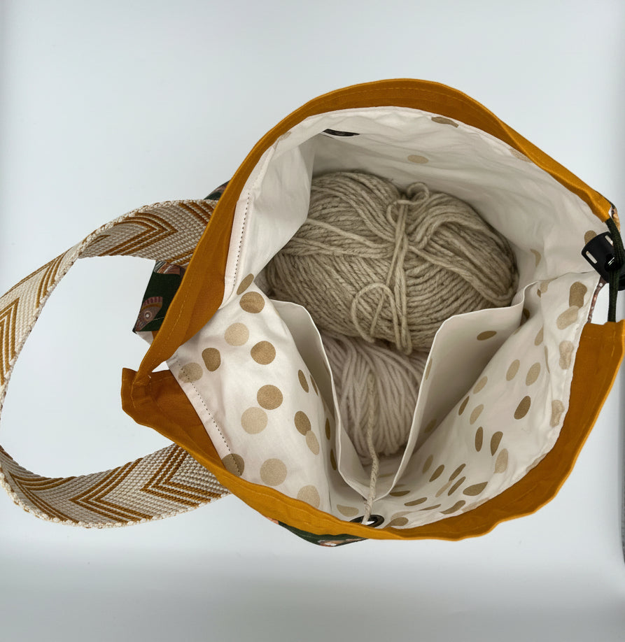 Versatile Large Drawstring Project Bag for Effortless Creativity On-the-Go