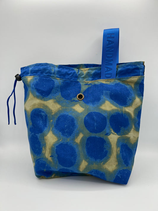 Drawstring Project Bag – Modern Blue Graphic