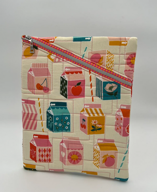 Quilted Sleeve Milk Cartons Cream 11½" H x 9" W