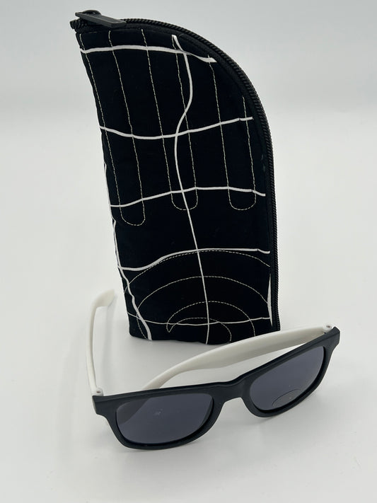 Eye Glass Case Black Geo