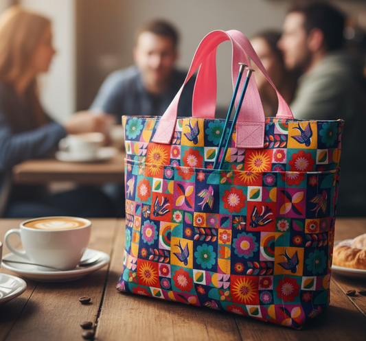 Crafters Carry-All Tote Bag Grid