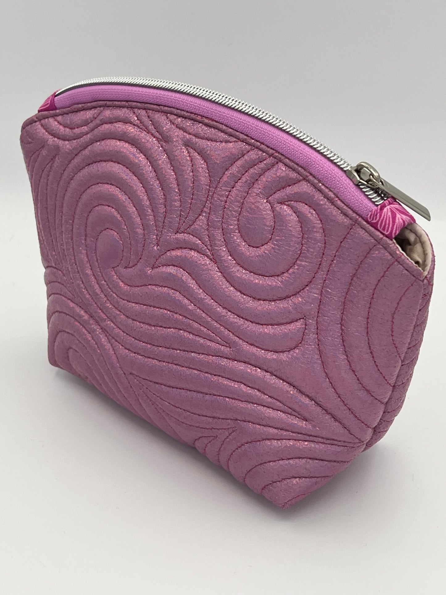 Quilted Pouch Pink Medium