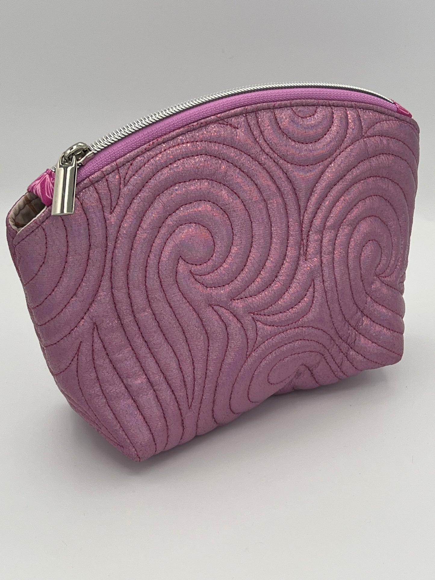 Quilted Pouch Pink Medium