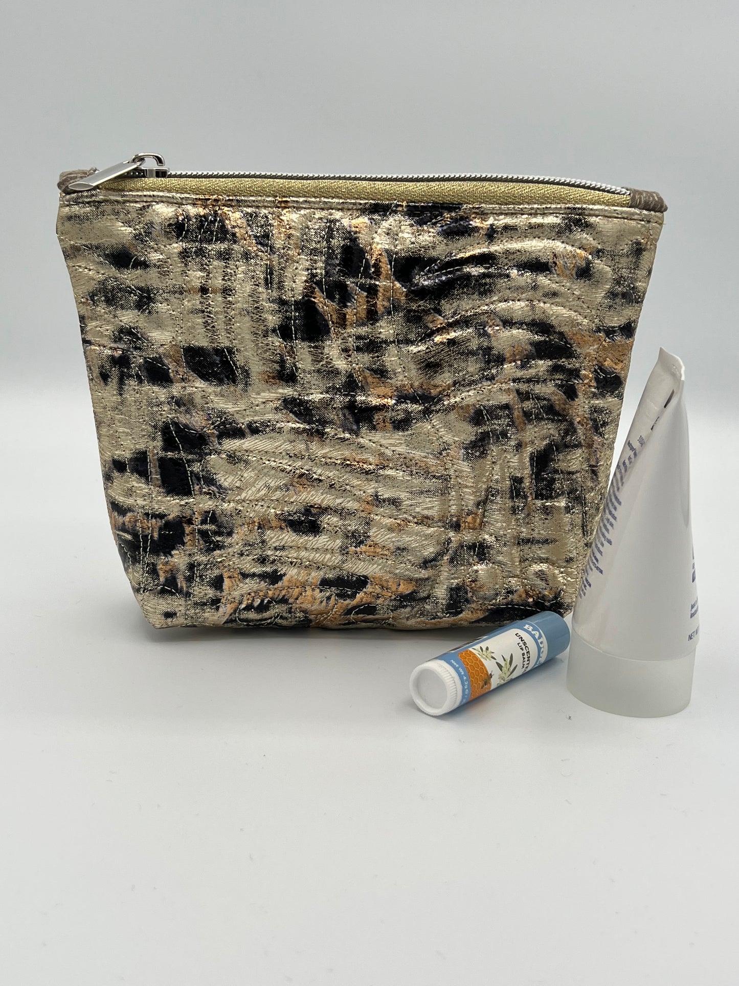 Zipper Case Quilted Leopard Medium #2