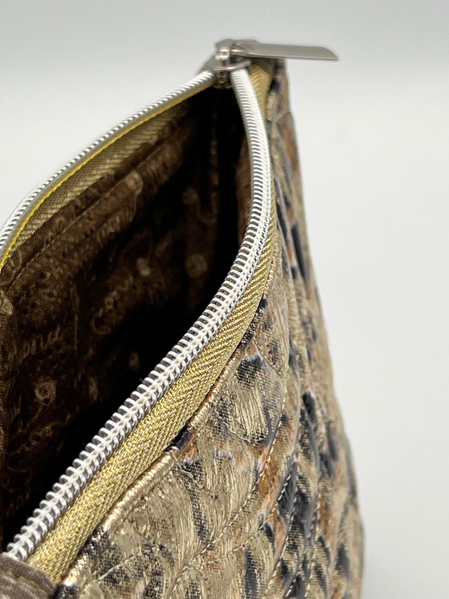 Easy Zipper Case Quilted Leopard Small