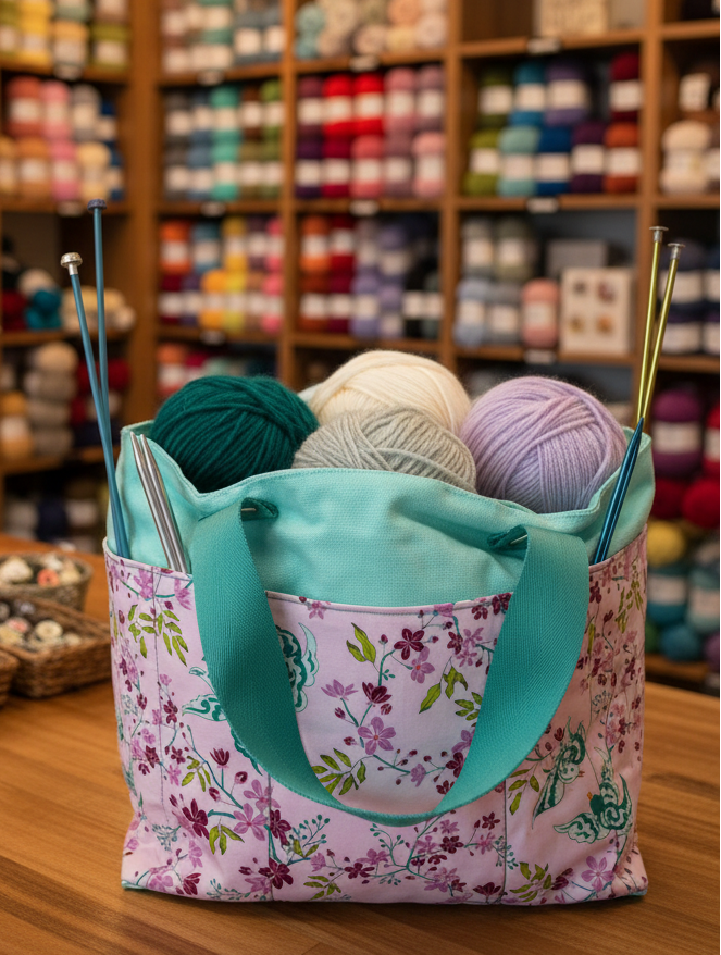 Crafters Carry-All Tote Bag Soft Pink