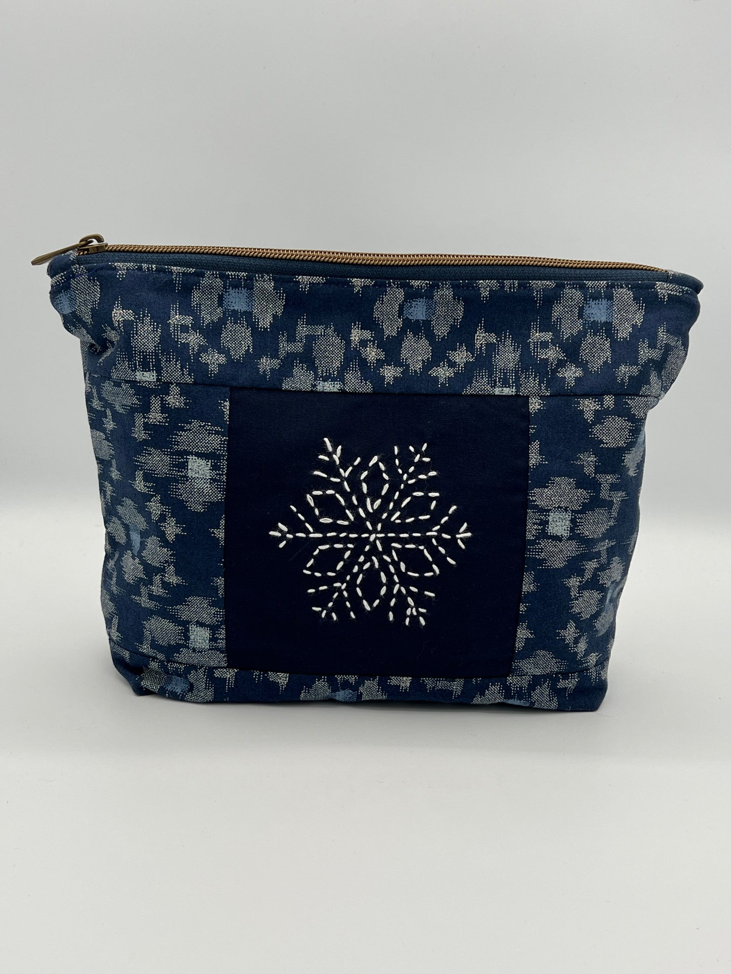 Snowflake Sashiko Pouch