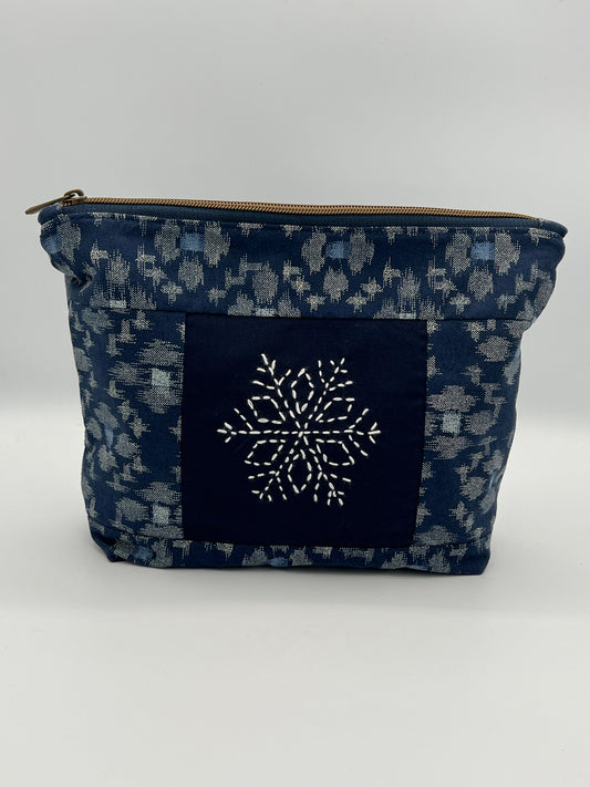 Snowflake Sashiko Pouch